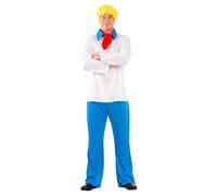 Funidelia Official Fred Costume - Scooby Doo for Men, Includes Shirt, Pants, Scarf and Wig - Outfit for Adults for Parties, Carnival and Halloween - Size XL White