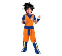 Funidelia Official Goku Costume - Dragon Ball for Kids, Trousers, shirt, wristbands, belt and boot covers, Size 3-4 years, Dragon Ball - Costume for Kids for parties, Carnival and Halloween