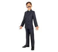 Funidelia Official Gomez Addams Costume - The Addams Family for Boys, Includes Pants, Jacket, Tie and Moustache, Size 10-12 Years Halloween - Costume for Kids for Parties, Carnival and Halloween