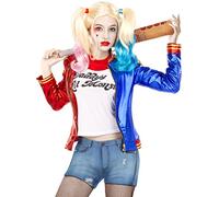 Funidelia Official Harley Quinn Kit Costume - Suicide Squad for Women, Includes shirt and jacket, Superheroes, DC Comics - Costume for adults for parties, Carnival and Halloween - Size S