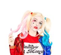 Funidelia Official Harley Quinn Wig - Suicide Squad for Women. Costume accessories for adults for parties, Carnival and Halloween