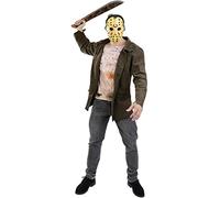 Funidelia Official Jason Friday 13th Costume for Men, Includes jacket, shirt and mask, Costume for adults for parties, Carnival and Halloween - Size XL