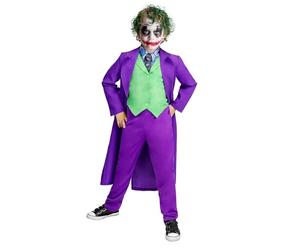 Funidelia Official Joker Costume for Kids, Includes jacket, vest with collar, tie and trousers, Size 3-4 years, Superheroes, DC Comics - Costume for Kids for parties, Carnival and Halloween