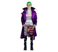Funidelia Official Joker Costume - Suicide Squad for Men, Includes shirt, leggings, trousers, trench coat, chains, DC Comics - Costume for adults for parties, Carnival and Halloween - Size XL