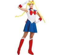 Funidelia Official Luna Costume - Sailor Moon for Women, Dress, Choker, Tiara, Gloves and Boot Covers, Anime, Cosplay - Outfit for Adults for Parties, Carnival and Halloween - Size XS Blue