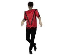 Funidelia Official Michael Jackson Thriller Jacket for Men, Size L - XL, Costume Accessories for Adults for Parties, Carnival and Halloween Red