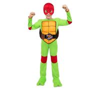 Funidelia Official Raphael Teenage Mutant Ninja Turtles Costume for Boys and Girls with jumpsuit, shell and mask, Ninja Outfit for Kids, Carnival, Halloween and Party Costumes - Size 13-15 years
