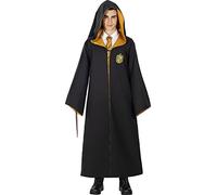 Funidelia Official Replica Tunic Hufflepuff - Diamond Edition for adult, Includes: Cape with embroidered patch and interior pocket, Size L - Outfit for adults for Parties and Carnival