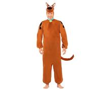 Funidelia Official Scooby Doo Costume for Men and Women, Full Suit with Plush Head, Size L - Costume for Adults for Parties, Carnival and Halloween Brown