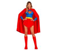 Funidelia Official Supergirl Costume for Women, Includes Dress and Cape, Belt and Boot Covers, Superheroes - Outfit for Adults for Parties, Carnival and Halloween - Size S