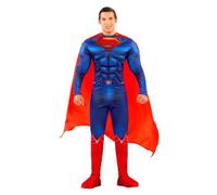 Funidelia Official Superman Costume for Men - Justice League, Man of Steel Fancy dress for Adults, Carnival, Halloween and Party Costumes - Size S