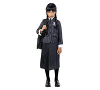 Funidelia Official Wednesday Addams Uniform Costume for Girls with wig, The Addams Family Outfit for Children, Carnival, Halloween and Party Costumes - Size 7-9 years