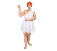 Funidelia Official Wilma Flintstone Costume for Women with dress, wig and necklace, The Flintstones Outfit for Adult Cavemen, Carnival, Halloween and Party Costumes - Size M