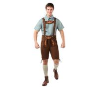 Funidelia | Oktoberfest Costume for man Tyrolean, Bavarian, Oktoberfest, Germany - Costume for adults accessory fancy dress & props for Halloween, carnival & parties - Size XXL - Brown