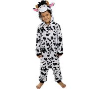 Funidelia | Onesie Cow Costume for boys and girls Animals, Farm - Costumes for kids, accessory fancy dress & props for Halloween, carnival & parties - Size 3-4 years - White