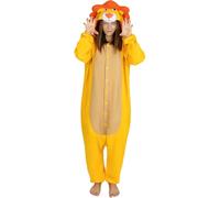 Funidelia | Onesie Lion Costume for men and women Animals, Desert - Costumes for adults, accessory fancy dress & props for Halloween, carnival & parties - Brown