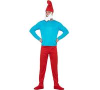 Funidelia | Papa Smurf Costume 100% Official for Man Size M-L The Smurfs, Cartoons, The Smurfs, Dwarf - Color: Red, Costume Accessory - Fun Costumes for Your Parties