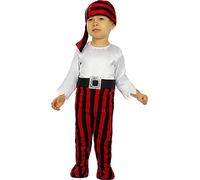 Funidelia | Pirate Costume Boy - Buccaneer Collection for baby Corsair, Buccaneer - Costumes for kids, accessory fancy dress & props for Halloween, carnival & parties - Size 12-24 months - White