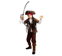 Funidelia Pirate Costume - Caribbean Collection for Boys, Corsair - Outfit for Kids for Parties, Carnival and Halloween - Size 7-9 Years