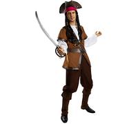 Funidelia | Pirate Costume - Caribbean Collection for man Corsair, Buccaneer - Costumes for adults, accessory fancy dress & props for Halloween, carnival & parties - Size 3XL - Brown