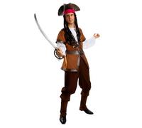 Funidelia Pirate Costume - Caribbean Collection for Men, Corsair - Outfit for Adults for Parties, Carnival and Halloween