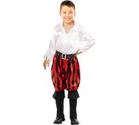 Funidelia | Pirate Costumes - Buccaneer Collection for boy Corsair, Buccaneer - Costumes for kids, accessory fancy dress & props for Halloween, carnival & parties - Size 5-6 years - White
