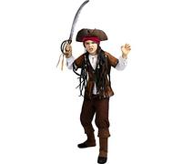 Funidelia | Pirate Costumes - Caribbean Collection for boy Corsair, Buccaneer - Costumes for kids, accessory fancy dress & props for Halloween, carnival & parties - Size 5-6 years - Brown