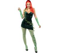 Funidelia | Poison Ivy Costume for woman Superheroes, DC Comics, Villains, Poison Ivy - Costume for adults, accessory fancy dress & props for Halloween, carnival & parties Size S