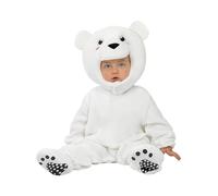 Funidelia | Polar Bear Costume for Babies for baby Animals, Bear - Costumes for kids, accessory fancy dress & props for Halloween, carnival & parties - Size 12-24 months - White