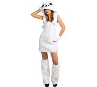 Funidelia | Polar Bear Costume for woman Animals, Bear - Costumes for adults, accessory fancy dress & props for Halloween, carnival & parties - Size S - White