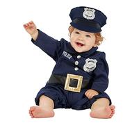 Funidelia | Police Costume for Babies Police officer, Agent, FBI - Costume for baby accessory fancy dress & props for Halloween, carnival & parties - Size 0-6 months - Black