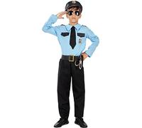 Funidelia | Police Costume for boy Police officer, Agent, FBI - Costume for kids accessory fancy dress & props for Halloween, carnival & parties - Size 5-6 years - Black