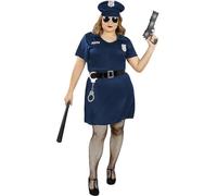 Funidelia Police Costume for woman Police officer Agent FBI Professions - Costume for adults accessory fancy dress & props for Halloween carnival & parties - Size S - Blue