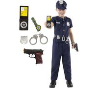 Funidelia | Police costume with accessories for boy Police officer, Agent, FBI, Professions - Costume for kids accessory fancy dress & props for Halloween, carnival & parties - Size 10-12 years