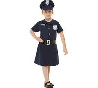 Funidelia | Police costumes for girl Police officer, Agent, FBI, Professions - Costumes for kids, accessory fancy dress & props for Halloween, carnival & parties - Size 3-4 years - Blue