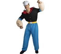 Funidelia | Popeye Costume for man Popeye the Sailor, Cartoons - Costumes for adults, accessory fancy dress & props for Halloween, carnival & parties - Size XL - Blue