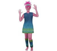 Funidelia | Poppy Costume Trolls 3 for woman Cartoons, Trolls, Films & Series - Costume for adults accessory fancy dress & props for Halloween, carnival & parties - Size XS - Blue