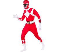 Funidelia Red Power Ranger second skin costume for men and women, Official License, Size M Films & Series, Superheroes - Fancy dress for adults for parties, Carnival and Halloween