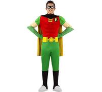 Funidelia | Robin costume for man Boy Wonder, Superheroes, DC Comics - Costume for adults, accessory fancy dress & props for Halloween, carnival & parties - Size L - Green