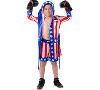 Funidelia Rocky Balboa Boxer Cape 100% Official for Boys Size Rocky, Film and Series, Rocky, Professions - Colours: Colourful, Accessory for Costume - Funny Costumes for Your Parties