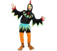 Funidelia | Rooster Costume for men and women Animals, Chicken, Rooster, Chick - Costume for adults accessory fancy dress & props for Halloween, carnival & parties - Size S - M - Black