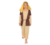 Funidelia Saint Joseph Costume for Boys, Tunic with Built-In Vest, Belt, Scarf and Head Ties, Christmas - Outfit for Kids for Parties, Carnival and Halloween - Size 7-9 Years