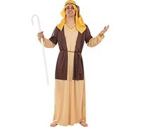 Funidelia | Saint Joseph Costume for man Christmas, Nativity Scene - Costume for adults accessory fancy dress & props for Halloween, carnival & parties - Size M - L - Brown