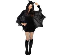 Funidelia Sexy Bat Costume for Woman, Size S Animals - Fancy Dress for Adults for Parties, Carnival and Halloween Black