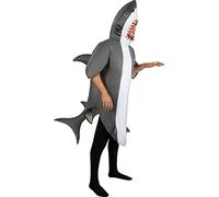 Funidelia | Shark Costume for men and women Animals, Fish, Sea, Ocean - Costume for adults accessory fancy dress & props for Halloween, carnival & parties - Size L - XL - Grey/Silver