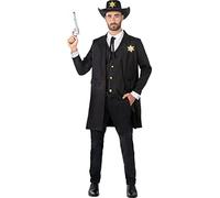 Funidelia | Sheriff Costume for man Cowboys, Indian, Western - Costume for adults accessory fancy dress & props for Halloween, carnival & parties - Size L - Brown