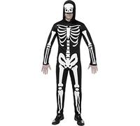 Funidelia | Skeleton Costume for man Skeleton, Skull, Grim Reaper, Horror - Costume for adults accessory fancy dress & props for Halloween, carnival & parties - Size L - Black