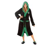 Funidelia | Slytherin Dressing Gown - Harry Potter for men and women Hogwarts, Wizards - Harry Potter merchandise, comfortable lounge wear and accessories for adults - Size L-XL - Dark green