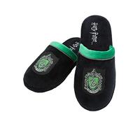 Funidelia Slytherin Slippers - Harry Potter for men and women, Official License, Size 8-10, Hogwarts, Wizards. Merchandising to give at Christmas and Birthdays