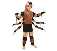 Funidelia Spider Costume for Boyss and Girls, Includes jumpsuit with headpiece and mittens, Size 7-9 years, Animals - Costume for Kids for parties, Carnival and Halloween